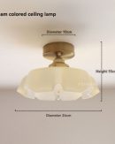 Lampadario Vintage Francese in Vetro - Eleganza Classica per la Tua Casa