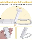 Lampada da Lettura LED Ricaricabile USB - Luce Notturna Portatile con Clip e Protezione per gli Occhi