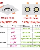 Faretto LED Incassato Dimmerabile 360° - Lampada da Soffitto Decorativa 7W/9W/12W/14W/18W/24W AC85-265V