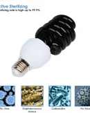 Lampadina UV a Spirale E27 20W per Ristoranti, Bagni e Club - Luce Viola Performante AC 110V
