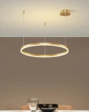 Lampadario Moderno a LED Circolare per Soggiorno, Camera da Letto e Sala da Pranzo - Illuminazione Interna Elegante