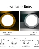 Faretti LED Incassati 5W 9W 12W 15W 18W - Lampade da Soffitto Rotonde per Illuminazione Interna, Luce Calda/Fredda, 110V 220V DC12V 24V