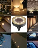 Faro Solare LED IP68 Impermeabile per Esterni - Luci da Giardino, Vialetti e Cortili