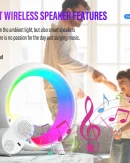 Lampada da Notte LED Smart con Altoparlante Bluetooth e Sveglia al Tramonto - Luce da Tavolo per Bambini