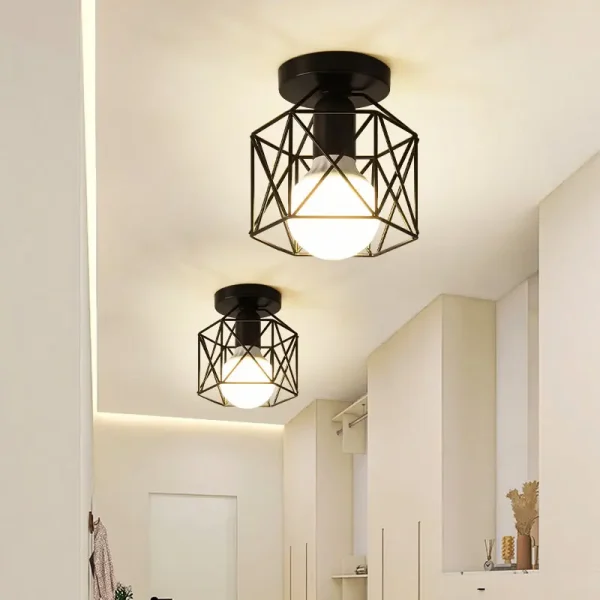 Lampade da Soffitto Retro E27 per Corridoio: Illuminazione Vintage per Interni e Decorazione Camera da Letto
