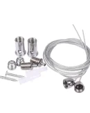 Set di 2 Cavi in Acciaio da 1m per Sollevamento Pannelli Luminosi - Ideale per Uso Universale