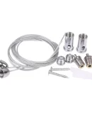 Set di 2 Cavi in Acciaio da 1m per Sollevamento Pannelli Luminosi - Ideale per Uso Universale