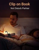 Lampada da Lettura LED Ricaricabile con Clip Regolabile - Luce Notturna per Studio e Viaggi, Protezione per gli Occhi - 1/2 Pezzi