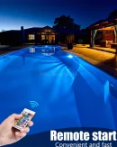 Faro LED per Piscina Sott'acqua DC12V IP68 RGB 38W con Telecomando WiFi - Luce Multicolore per Piscine
