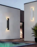 Applique da Esterno Impermeabile in Alluminio 18W LED Nera - Illuminazione per Esterni e Interni