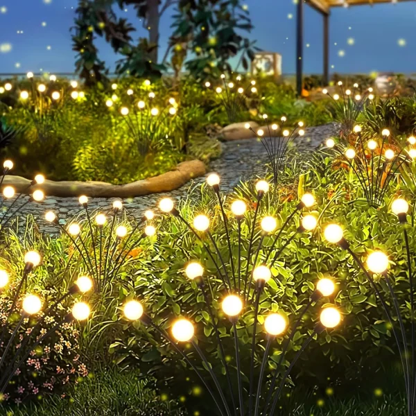 Lucine Solari da Giardino 6/8/10 LED - Luci Sfarfallanti Impermeabili per Decorazione Esterni