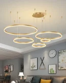 Lampadario Moderno a LED Circolare per Soggiorno, Camera da Letto e Sala da Pranzo - Illuminazione Interna Elegante