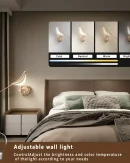 Applique da Parete LED 12W Golden Bird - Lampada Moderna Rotante per Camera da Letto e Soggiorno