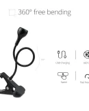 Lampada da Tavolo Flessibile USB con Clip per Lettura - Luce Notturna per Studio e Decorazione Camera da Letto