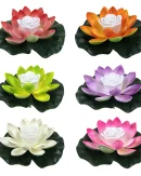 Lampada Notturna Galleggiante a LED a Forma di Loto Impermeabile per Giardino, Piscina e Acquario