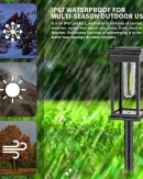 Lucine Solari da Giardino LED Filamento 3500K - Lampade da Esterno Impermeabili IP65 con Accensione Automatica