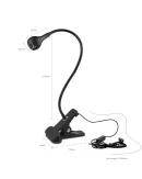 Lampada da Tavolo Flessibile USB con Clip per Lettura - Luce Notturna per Studio e Decorazione Camera da Letto