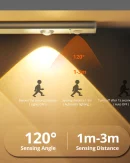Lampada Notturna LED Wireless Ricaricabile USB con Sensore di Movimento - Luce per Armadio e Lettura a 3 Colori