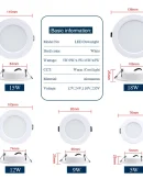 Faretti LED Incassati 5W 9W 12W 15W 18W - Lampade da Soffitto Rotonde per Illuminazione Interna, Luce Calda/Fredda, 110V 220V DC12V 24V