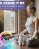 Lampada da Tavolo LED Smart Wake Up Light RGB con Altoparlante Wireless 15W - Luce Notturna Ricaricabile per Camera da Letto e Stanza dei Giochi