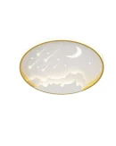 Lampada da Soffitto Moderna per Bambini: Design Rotondo con Luna e Stelle per Decorazione Romantica della Camera da Letto