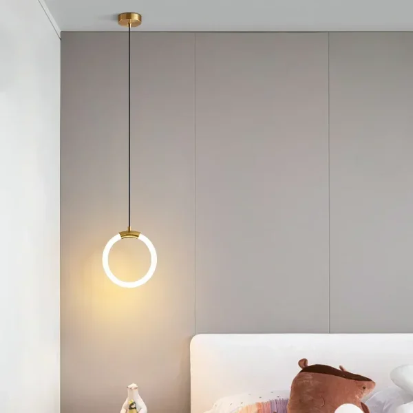 Lampadario LED di Lusso Nordico per Sala da Pranzo e Cucina - Lampada a Sospensione Nera e Oro per Ristoranti e Camere da Letto