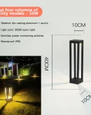 Lampada da Giardino Moderna in Alluminio 10W LED IP65 - Illuminazione Esterno per Villa e Parco