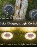 Faro Solare LED IP68 Impermeabile per Esterni - Luci da Giardino, Vialetti e Cortili
