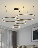Lampadario Moderno a LED Circolare per Soggiorno, Camera da Letto e Sala da Pranzo - Illuminazione Interna Elegante