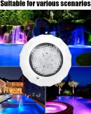 Faro LED per Piscina Sott'acqua DC12V IP68 RGB 38W con Telecomando WiFi - Luce Multicolore per Piscine