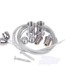 Set di 2 Cavi in Acciaio da 1m per Sollevamento Pannelli Luminosi - Ideale per Uso Universale
