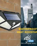 Lampada Solare da Esterno 100 LED con Sensore di Movimento - 1~12PCS, Illuminazione Luminosa su 4 Lati, Impermeabile per Giardino e Cortile
