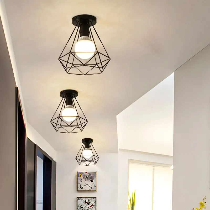 Lampade da Soffitto Retro E27 per Corridoio: Illuminazione Vintage per Interni e Decorazione Camera da Letto