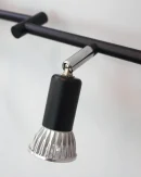 Lampada da Soffitto LED 6 Teste GU10 Rotabile Nera per Soggiorno e Camera da Letto - Illuminazione Spot AC90-260V