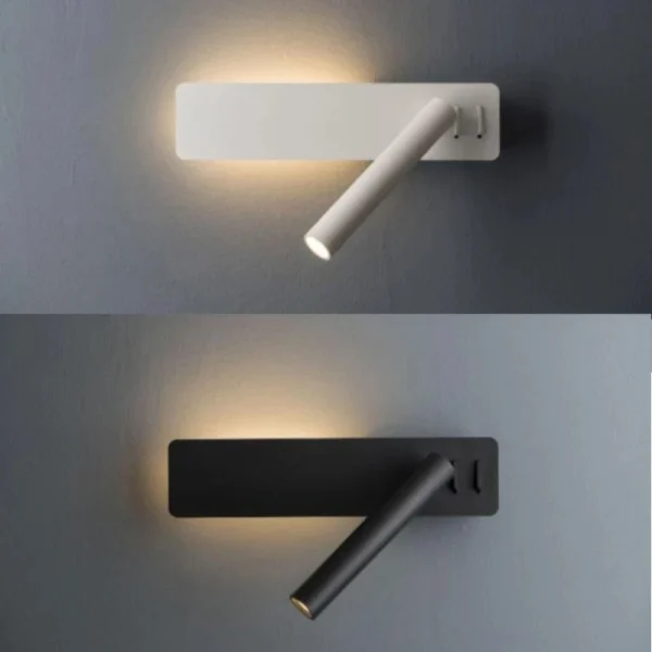 Applique LED da Lettura per Camera da Letto - Lampada da Testata Letto Rotante con Luce Spot 3W