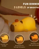 Lampada Notturna Ricaricabile Capibara in Silicone - Luce da Notte per Bambini, Regalo Ideale per la Camera
