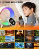 Lampada da Notte LED Smart con Altoparlante Bluetooth e Sveglia al Tramonto - Luce da Tavolo per Bambini