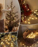 Lucine Decorative a Sfera in Cristallo con 10/20/30 LED Caldi - Luci Fairy a Batteria per Camera da Letto