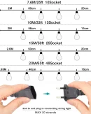 Lucine LED Sphoon 15M 20M Connesse E12 G40 Impermeabili IP44 Dimmabili per Giardino e Matrimonio