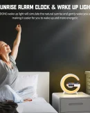 Lampada da Tavolo LED Smart Wake Up Light RGB con Altoparlante Wireless 15W - Luce Notturna Ricaricabile per Camera da Letto e Stanza dei Giochi