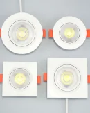 20 Pezzi Faretto LED Incassato 5W 7W 9W 12W 110V/220V - Lampada Soffitto Rotonda/Quadrata, Pannello Luce Spotlight