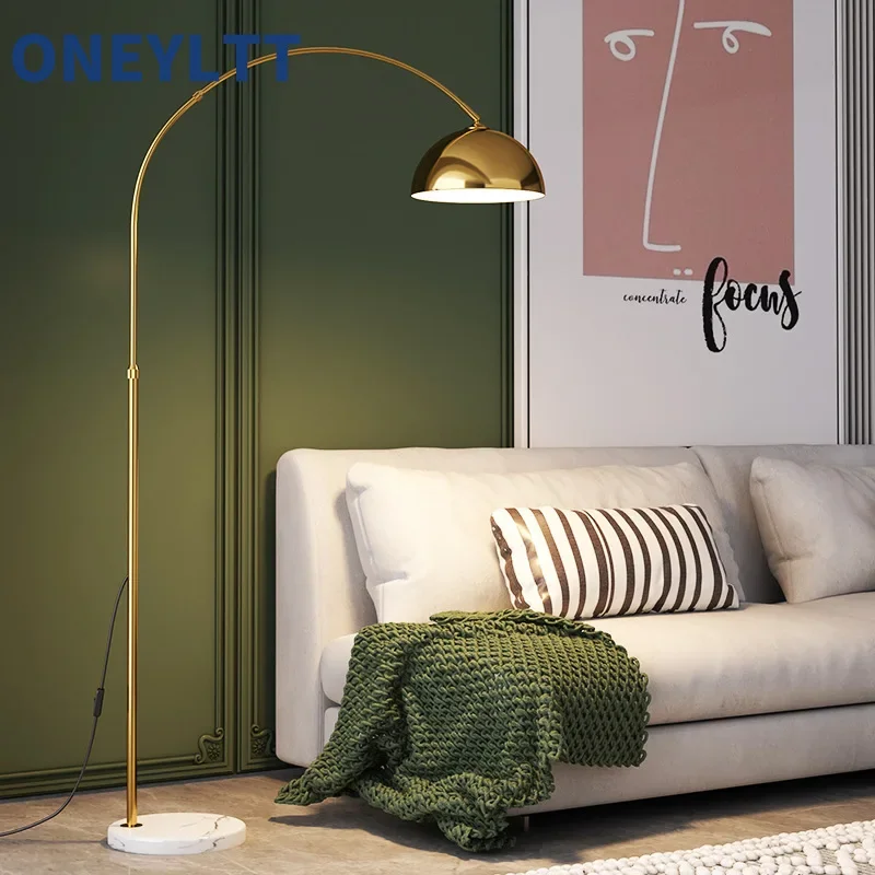 Lampada da Terra LED Creativa Nordic in Marmo per Soggiorno e Camera da Letto - Illuminazione Calda e Lusso