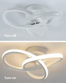 Lampadario LED Moderno a Tre Colori per Camera da Letto e Sala da Pranzo - Illuminazione da Soffitto 220V