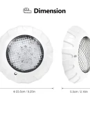 Faro LED per Piscina Sott'acqua DC12V IP68 RGB 38W con Telecomando WiFi - Luce Multicolore per Piscine