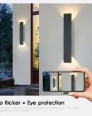 Applique da Esterno Impermeabile in Alluminio 18W LED Nera - Illuminazione per Esterni e Interni