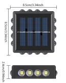 Faro Solare 16LED Impermeabile per Esterni - Lampada da Parete a Quattro Foglie per Giardino e Balcone (2 Pezzi)