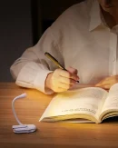 Mini Lampada da Lettura Portatile con Clip USB Ricaricabile - Luce Notturna LED Dimmerabile per Camera da Letto e Campeggio
